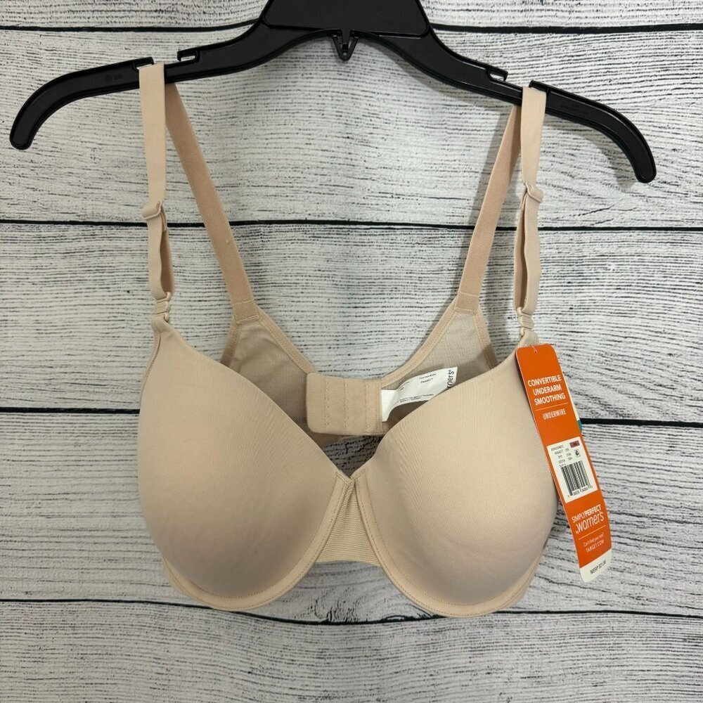 NWT Warners Convertible Underarm Smoothing Underwire Bra 36D